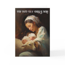 Sweet Dreams in the Manger Lowlands Weihnachtskart