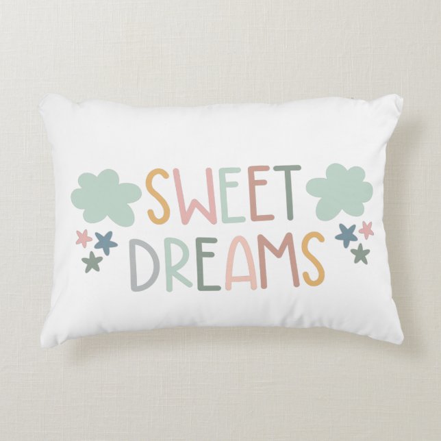 'Sweet Dreams' Kinderzimmer Kissen (Vorderseite)