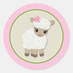 Sweet Dreams LAMB Baby Showaufkleber SDK#5 Runder Aufkleber