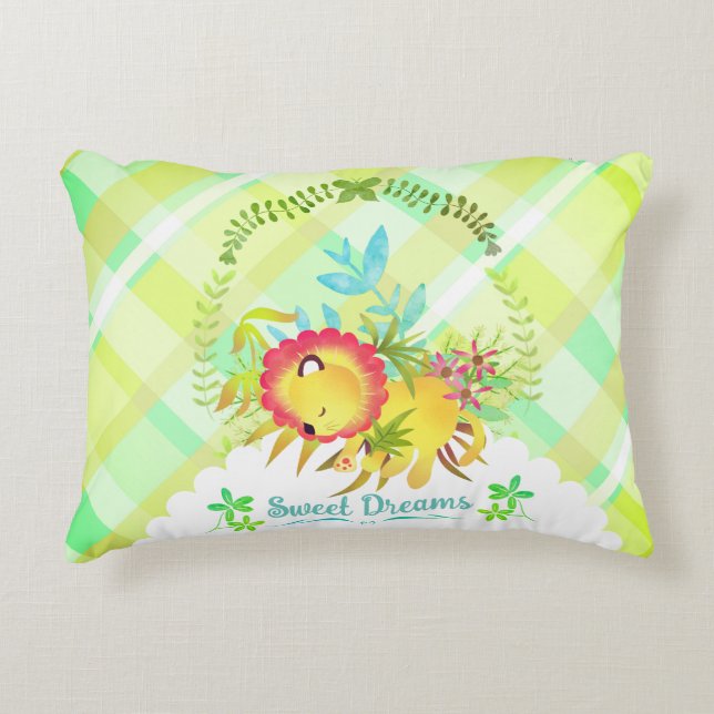 Sweet Dreams Lion Baby Accent Pillow Dekokissen (Vorderseite)