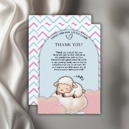 Sweet Dreams Little Lamb Niedlich Kawaii Babydusch Dankeskarte