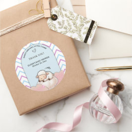 Sweet Dreams Little Lamb Niedlich Kawaii Babydusch Runder Aufkleber