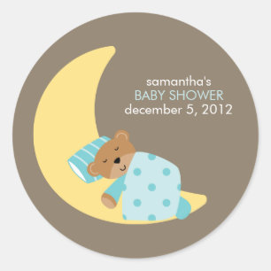 Sweet Dreams Lullaby Boy Stickers Baby shower