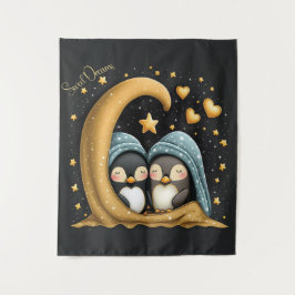 Sweet Dreams Niedlich Design Pinguin Wandteppich