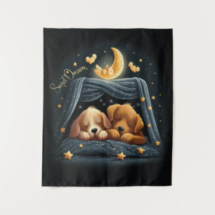 Sweet Dreams Niedlich Design Puppy Wandteppich