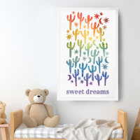 Sweet Dreams Night Desert Cactus Watercolor CUSTOM