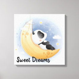 Sweet Dreams Panda Bear Canvas Print Leinwanddruck
