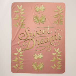 Sweet Dreams Rose Gold & Salbeiblatt Fleece Sherpa Sherpadecke
