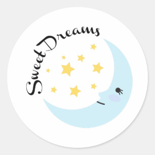 Sweet Dreams Runder Aufkleber