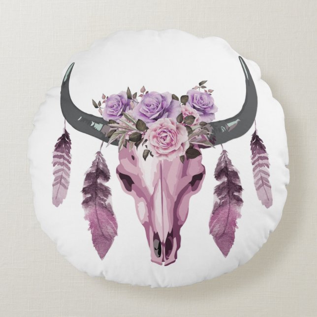 Sweet Dreams Rundes Kissen (Vorderseite)