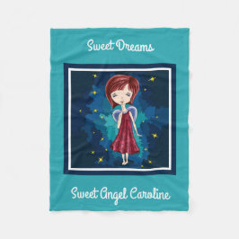 Sweet Dreams Sweet Angel, Personalisiert Fleecedecke