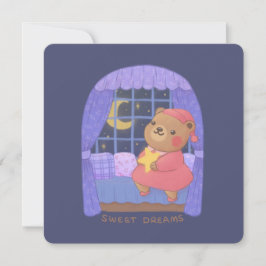 Sweet Dreams: Teddy Bären Illustration Karte