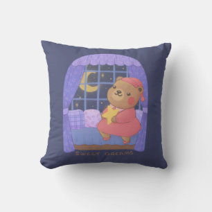 Sweet Dreams: Teddy Bären Illustration Kissen