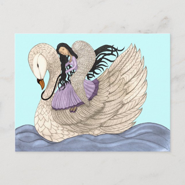 Sweet Dreams (The Angel & The Swan) Postkarte (Vorderseite)