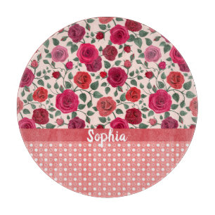 Sweet Dusty Pink Roses Personalisiert Schneidebrett