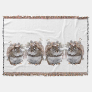 Sweet Eichhörnchen Throw Blanket Decke
