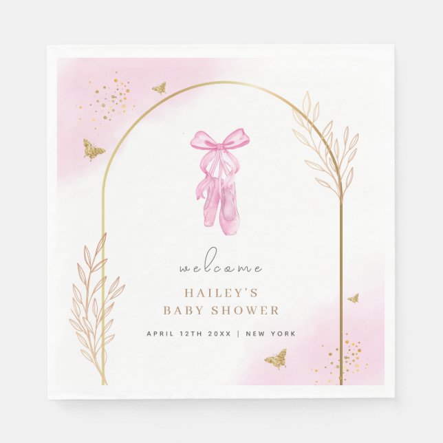 Sweet Elegant Arch Ballerina Begrüßungstücher Serviette (Vorderseite)