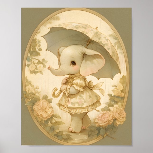 Sweet Elephant - Baby Room Poster (Vorne)