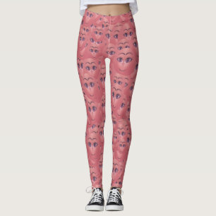 Sweet Emoji Canvas Print Muster Leggings