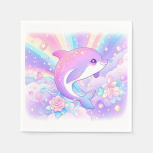 Sweet Enchanted Dolphin Baby Dusche Serviette