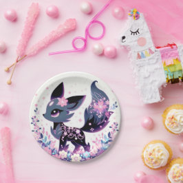 Sweet Enchanted Fox Baby Shower Pappteller