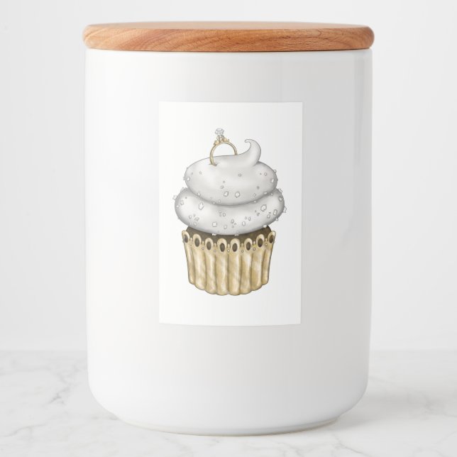 Sweet Engagement Cupcake Lebensmitteletikett (Vorderseite)
