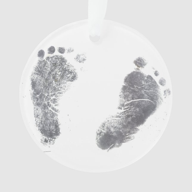 Sweet Erinnerungen Baby Foot Prints Ornament (Vorderseite)