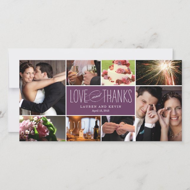 Sweet Erinnerungen Hochzeit danke Ihnen Foto Cards (Vorderseite)