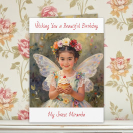 Sweet Fairy Girl | Personalized Birthday Karte