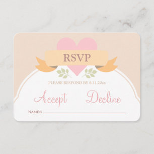 Sweet Fairytale Wedding RSVP Karte