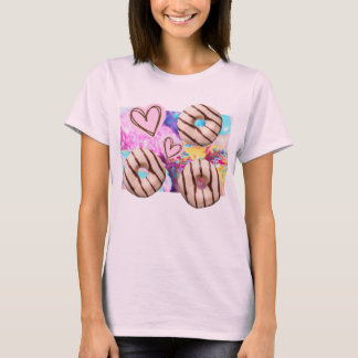 Sweet, farbenfroh, Fun Rainbow Donut Ladys T - Shi T-Shirt