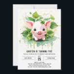 Sweet Farmyard Friends Boho Pig Girl Birthday Einladung<br><div class="desc">Nehmen Sie an den Sweet Farmyard Friends teil, um ein wunderschönes Boho Pig Girl Geburtstagsfest zu feiern! Diese Einladung ist nicht nur eine Karte, sondern ein Weg zu einem Bauernhof, wo sich bezaubernde Ferkel und ihre Freunde in lebendigen Farben und böhmischem Charme versammeln und so ein Geburtstagserlebnis versprechen, das so...</div>