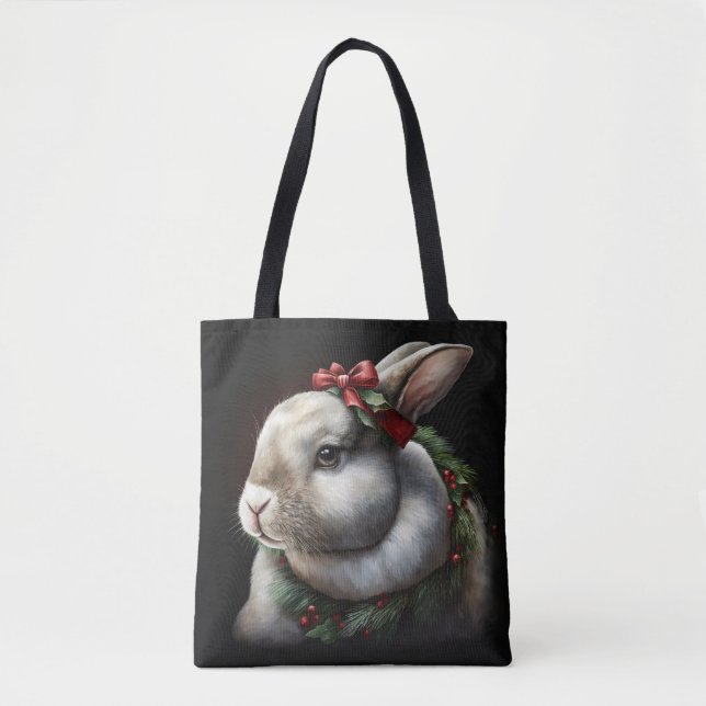 Sweet Festive Bunny Rabbit Tasche (Vorderseite)