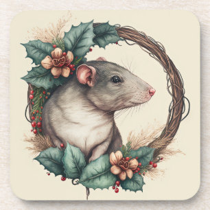 Sweet Festive Rattengebäck Weihnachten Getränkeuntersetzer