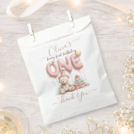 Sweet First Birthday with Teddy Bear  Geschenktütchen