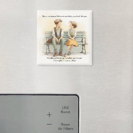 Sweet First Date Coffee Confession Magnet