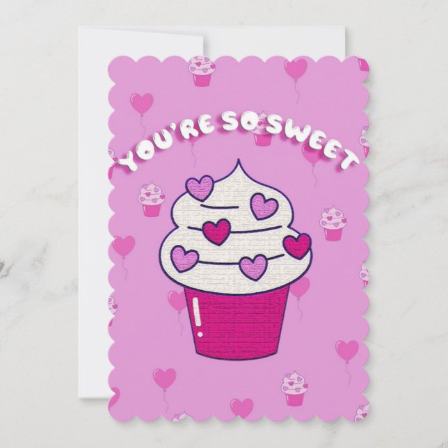 Sweet flat greeting card karte (Vorderseite)