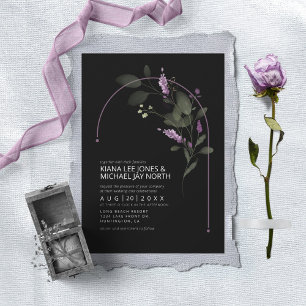 Sweet Floral Arch Wedding Lilac ID998 Einladung