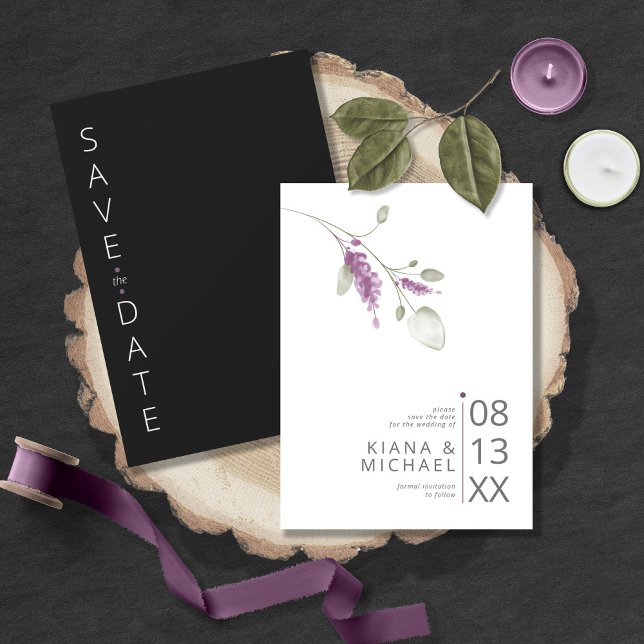 Sweet Floral Arch Wedding Lilac ID998 Save The Date (Von Creator hochgeladen)