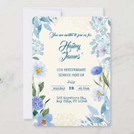Sweet Floral Birthday Invitation for Kids