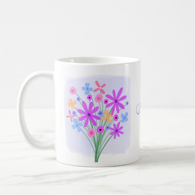 Sweet Floral Bouquet Tasse (Links)