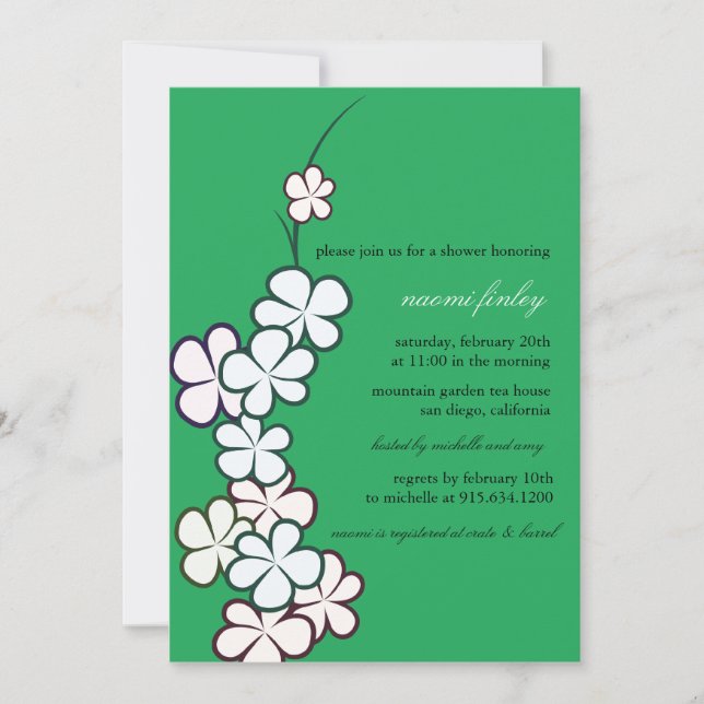 Sweet Floral - Bridal Shower Einladungen (Vorderseite)