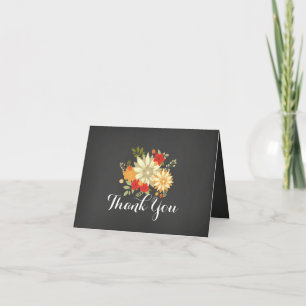 Sweet Floral Chalkboard Danke Karte