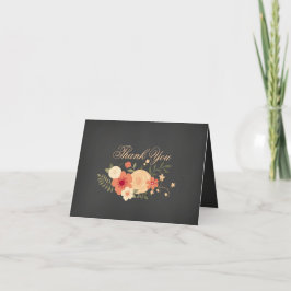 Sweet Floral Chalkboard Danke Karte