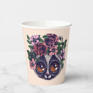 Sweet Floral Lemur Pappbecher