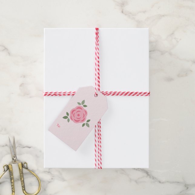 Sweet Floral Muster Geschenkanhänger (Mit Garn)