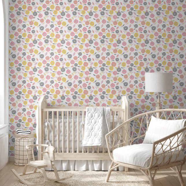 Sweet Floral Muster Tapete (Kinder)