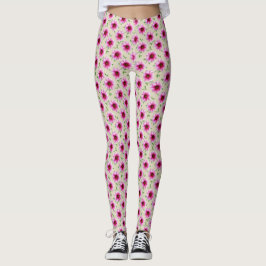 Sweet Floral Pink Garden Blume Muster Leggings