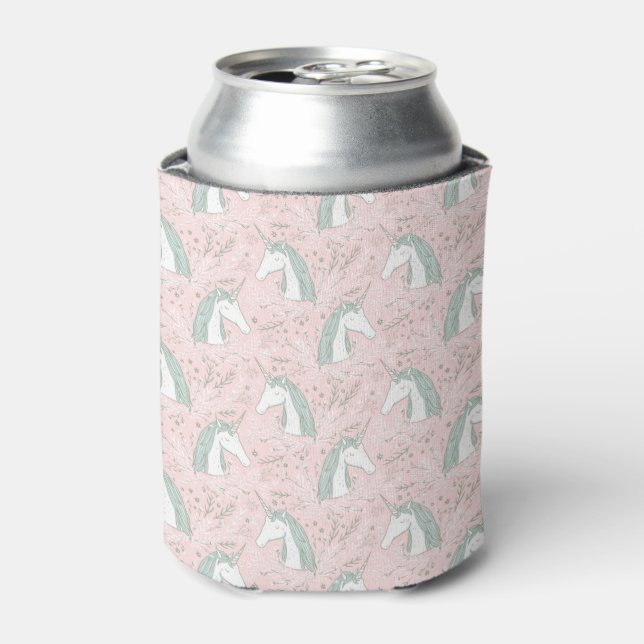 Sweet Floral Unicorn Muster Dosenkühler (Kanne Vorderseite)