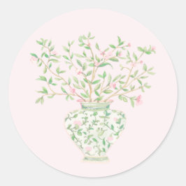 Sweet Floral Vase Runder Aufkleber